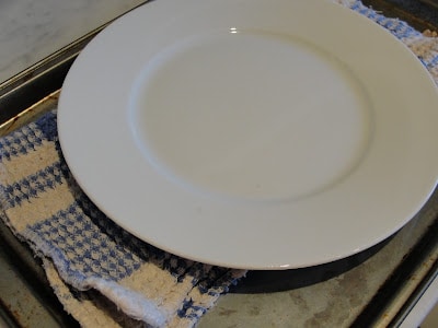 white plate on table