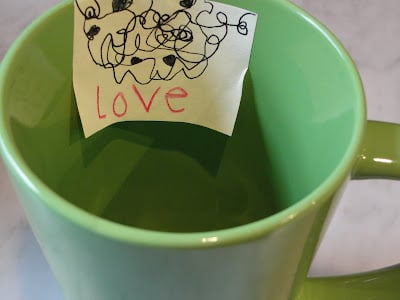 tea cup with mother's day note