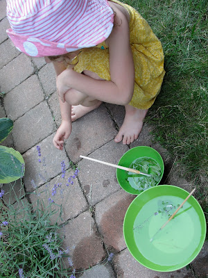 child making "potions"