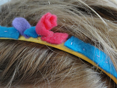 felt flower hair band for child