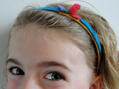 flower hair band for child, made by child