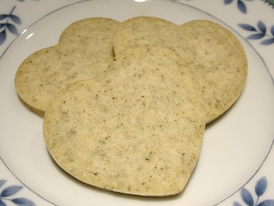 green tea shortbread cookies