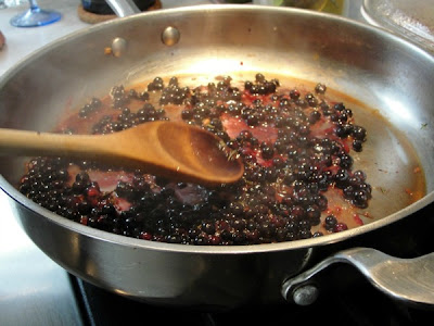 blueberries and balsamic vinegar