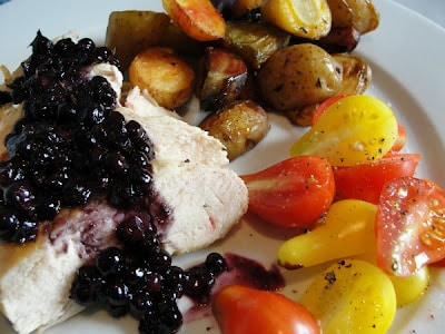 chicken and blueberry sauce