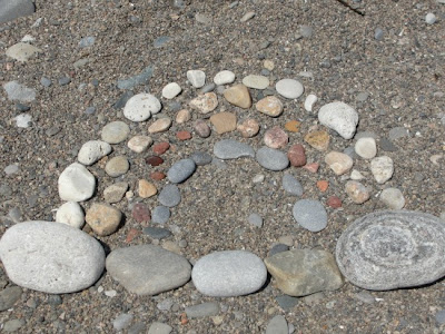 rock rainbow at beach