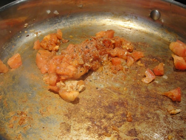 tomatoes in skillet