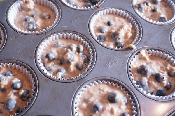 blueberry muffins uncooked