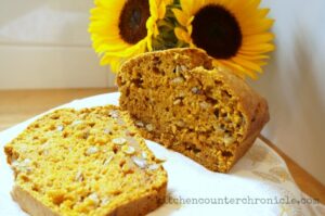 pumpkin pecan bread baked