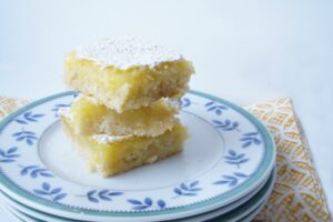 lemon bars on plate