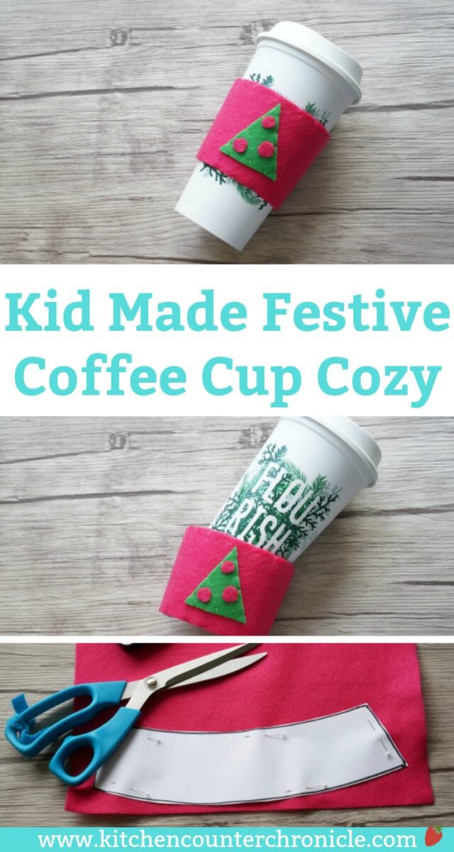 Kid Made Felt Coffee Cup Cozy Pattern