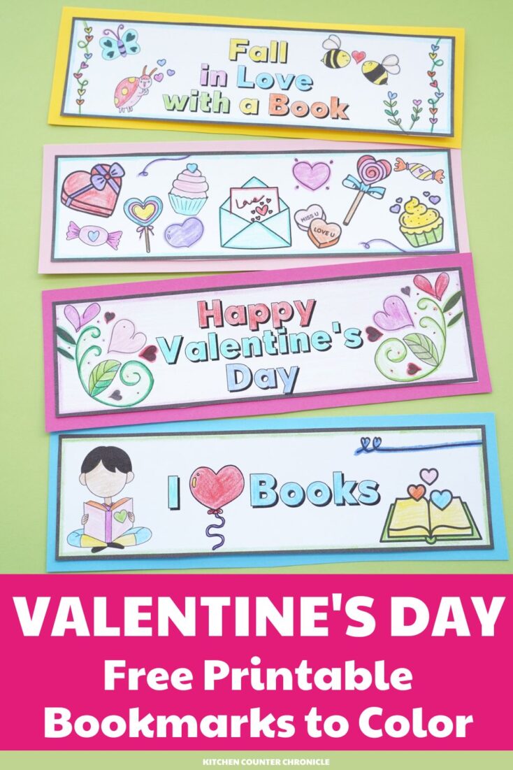 printable valentine bookmarks to color new pin image